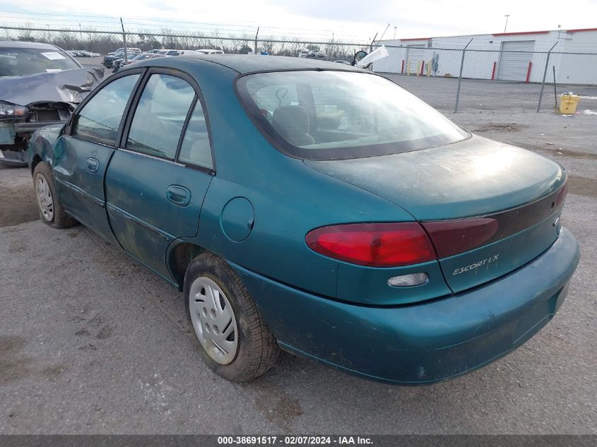 1997 Ford Escort Lx VIN: 1FALP13P8VW101191 Lot: 38691517