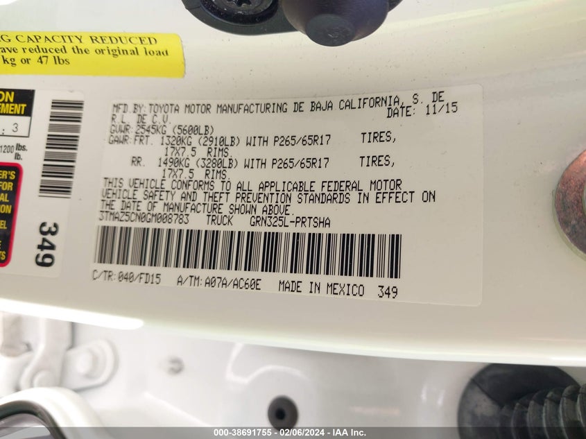 2016 TOYOTA TACOMA TRD SPORT - 3TMAZ5CN0GM008783