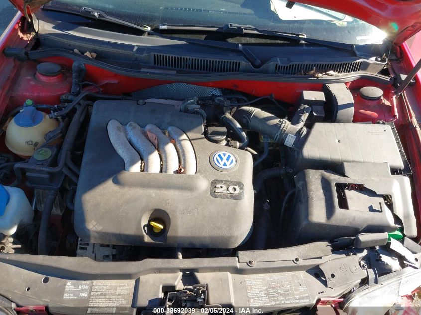 2001 Volkswagen Jetta Gls VIN: 3VWSK69M11M131851 Lot: 38692039