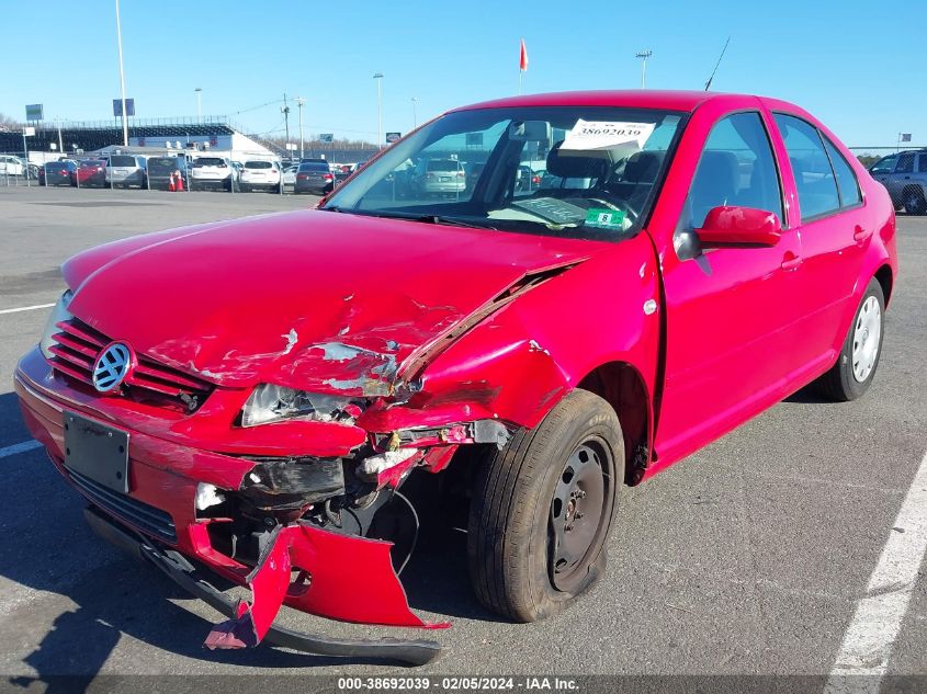 2001 Volkswagen Jetta Gls VIN: 3VWSK69M11M131851 Lot: 38692039