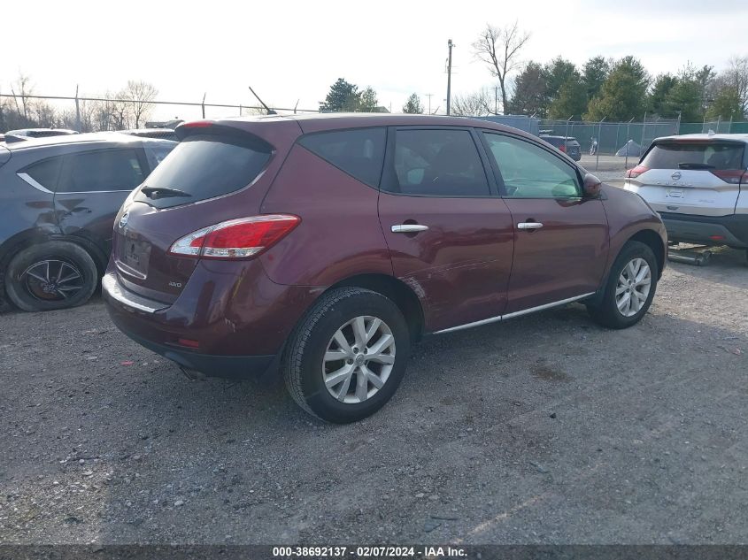 2011 Nissan Murano S VIN: JN8AZ1MWXBW169199 Lot: 38692137