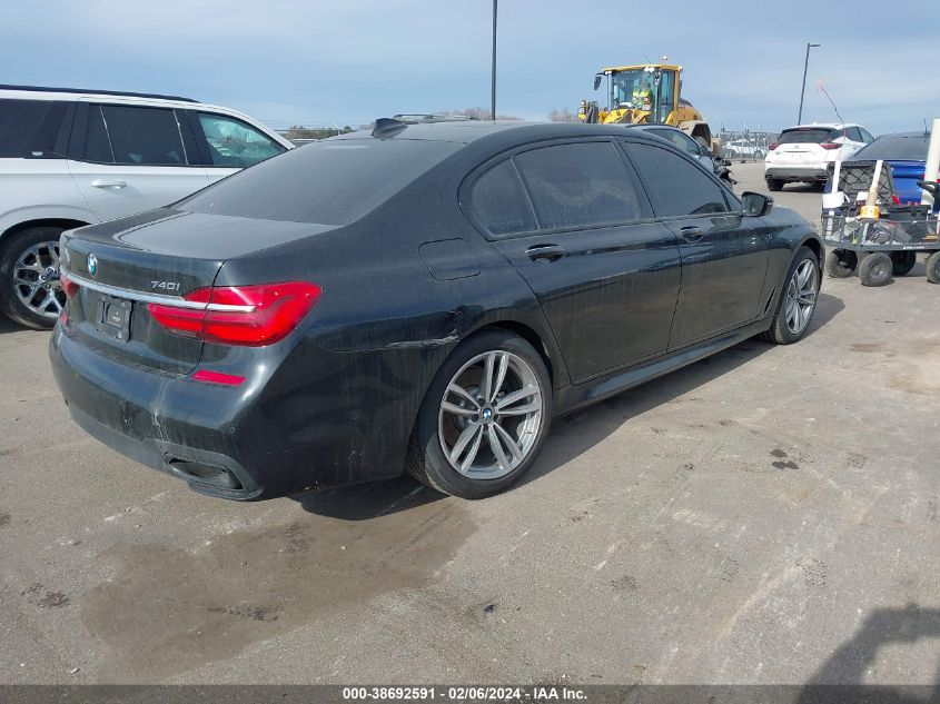 2017 BMW 740I xDrive VIN: WBA7E4C54HGU99500 Lot: 40713377