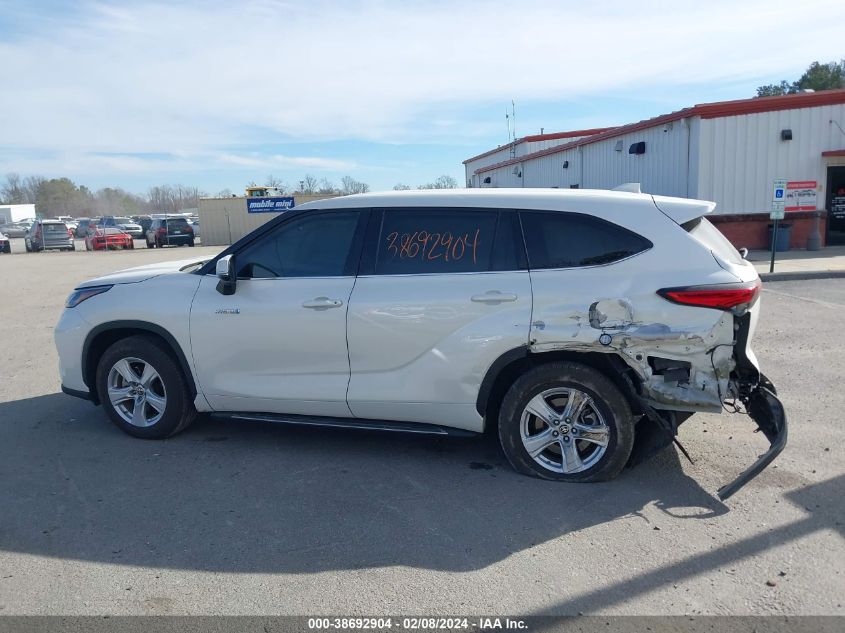 5TDZARAHXLS502187 2020 Toyota Highlander Hybrid Le