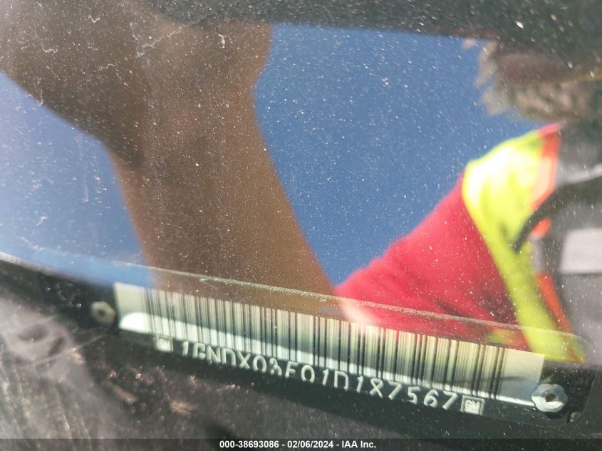 2001 Chevrolet Venture Ls 1Sc Pkg VIN: 1GNDX03E01D187567 Lot: 38693086