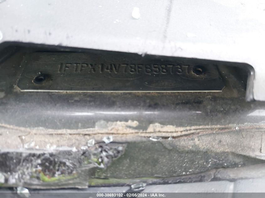 2008 Ford F-150 Fx4/Lariat/Xl/Xlt VIN: 1FTPX14V78FB58737 Lot: 38693102
