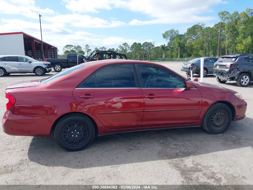 2003 Toyota Camry Le VIN: JTDBE32K430217839 Lot: 38694362