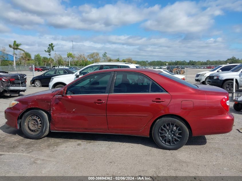 2003 Toyota Camry Le VIN: JTDBE32K430217839 Lot: 38694362