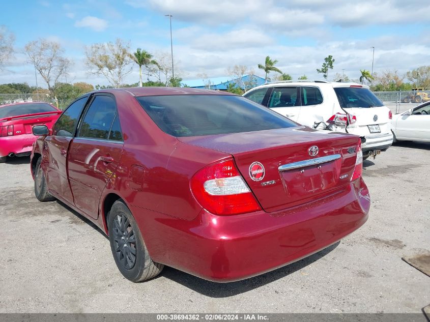 2003 Toyota Camry Le VIN: JTDBE32K430217839 Lot: 38694362