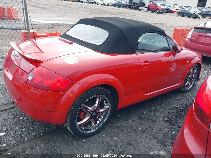 2004 Audi Tt 1.8L VIN: TRUTC28N441005059 Lot: 38694499