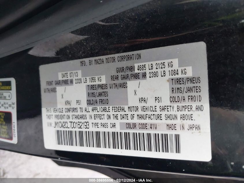 2013 MAZDA MAZDA5 TOURING - JM1CW2CL7D0162193