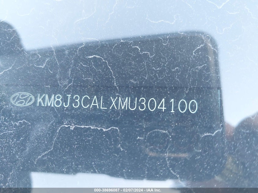 2021 HYUNDAI TUCSON 2.4L I4 FI DOHC 16V (VIN: KM8J3CALXMU304100