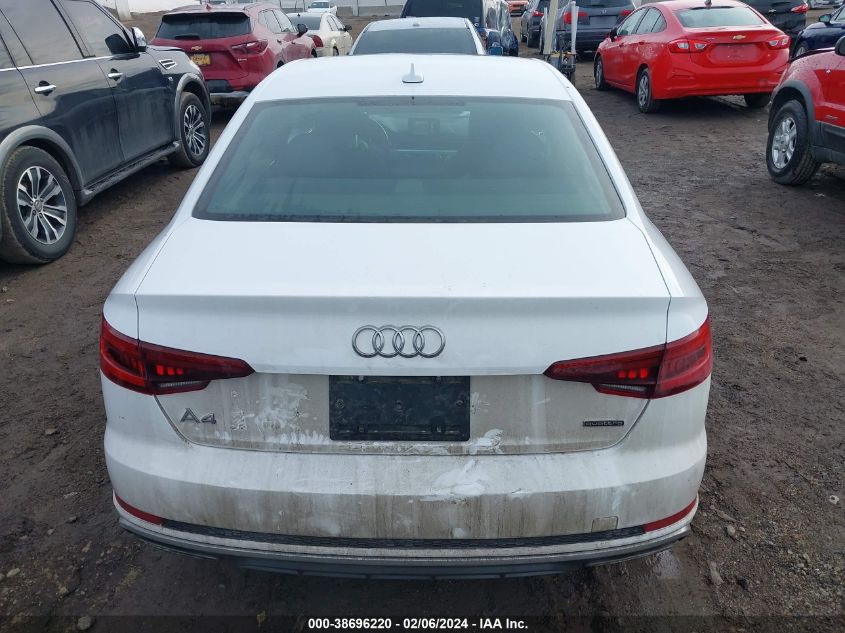 2019 Audi A4 45 Premium VIN: WAUDNAF40KA031052 Lot: 38696220