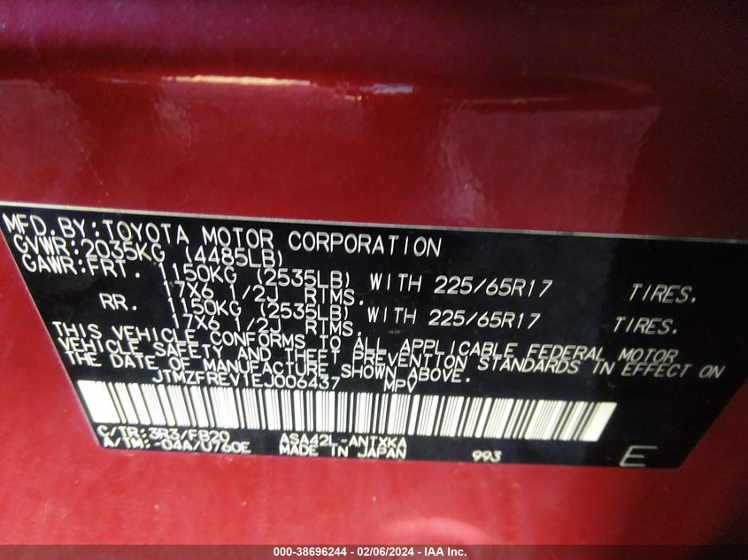 2014 TOYOTA RAV4 LE - JTMZFREV1EJ006437