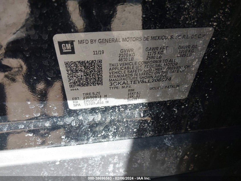 2020 GMC TERRAIN AWD SLE - 3GKALTEV8LL208074