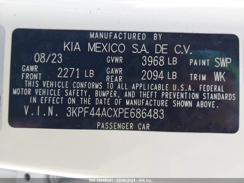 2023 KIA FORTE GT - 3KPF44ACXPE686483