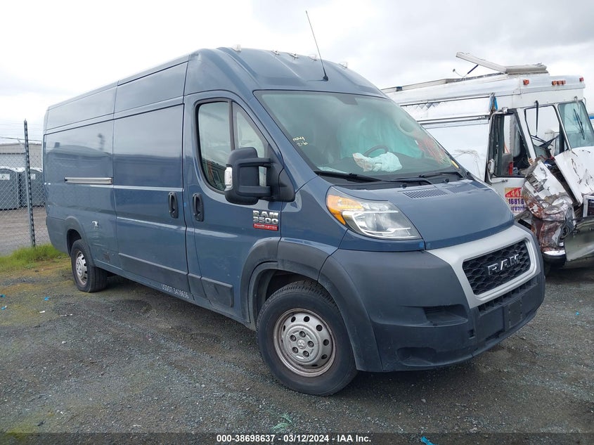 2020 Ram Promaster 3500 Cargo Van High Roof 159 Wb Ext VIN: 3C6URVJG6LE145207 Lot: 38698637