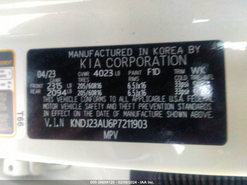 2023 KIA SOUL S - KNDJ23AU6P7211903