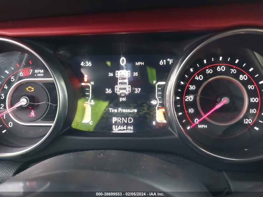 2019 JEEP WRANGLER UNLIMITED VIN: 1C4HJXFN1KW505315