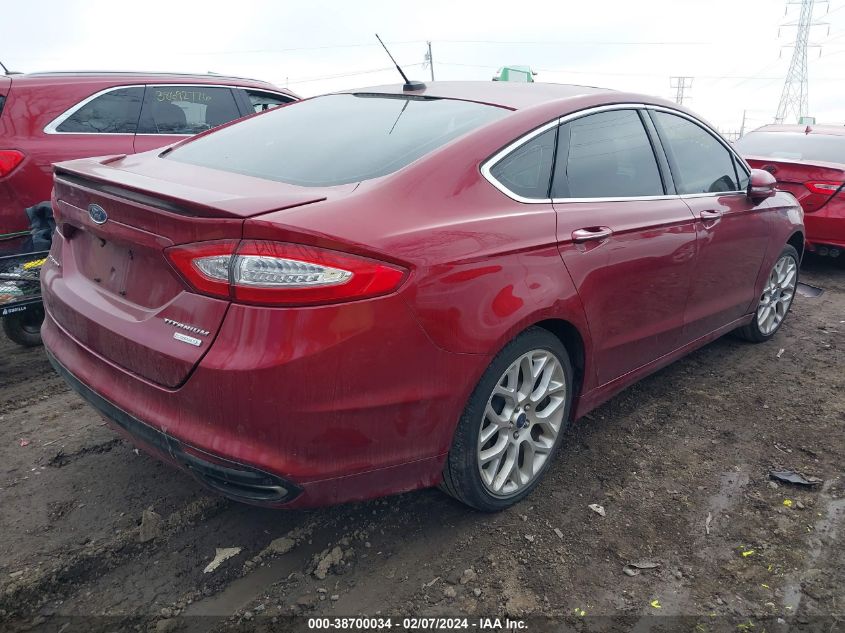 2013 Ford Fusion Titanium VIN: 3FA6P0K95DR278289 Lot: 38700034