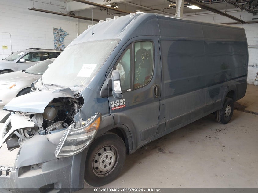 2019 Ram Promaster 3500 Cargo Van High Roof 159 Wb Ext VIN: 3C6URVJG7KE548692 Lot: 38700482