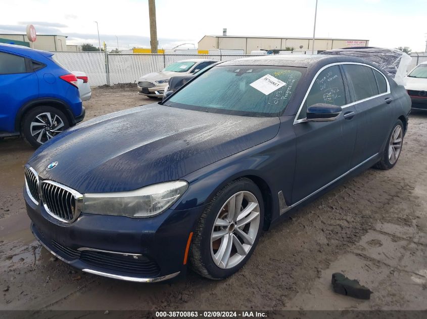 2016 BMW 740I VIN: WBA7E2C53GG504303 Lot: 38700863