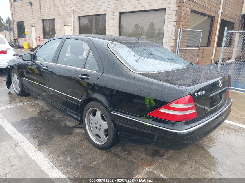 2002 Mercedes-Benz S 500 Base VIN: WDBNG75J62A293622 Lot: 38701262