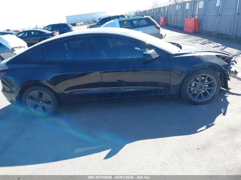 2022 Tesla Model 3 Long Range Dual Motor All-Wheel Drive VIN: 5YJ3E1EB1NF161318 Lot: 39179440