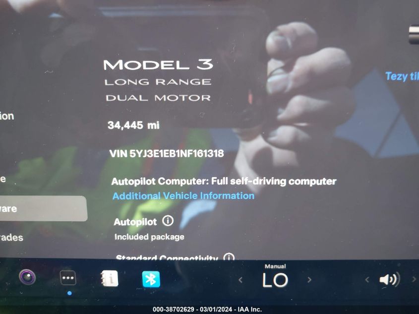 2022 Tesla Model 3 Long Range Dual Motor All-Wheel Drive VIN: 5YJ3E1EB1NF161318 Lot: 39179440