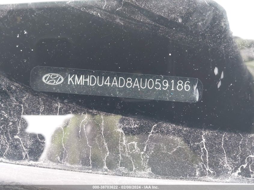 KMHDU4AD8AU059186 2010 Hyundai Elantra Gls