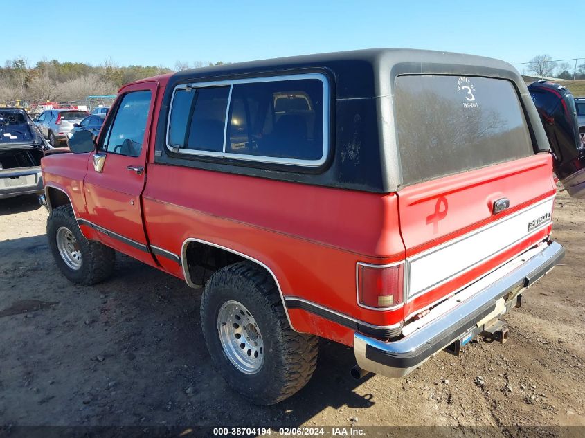 1990 Chevrolet Blazer V10 VIN: 1GNEV18K2LF168704 Lot: 38704194