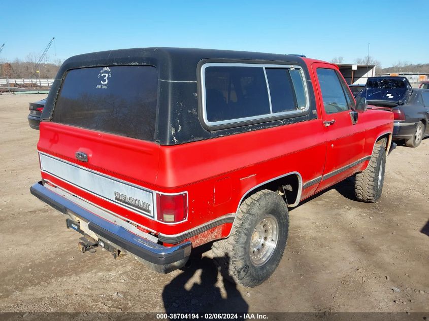 1990 Chevrolet Blazer V10 VIN: 1GNEV18K2LF168704 Lot: 38704194