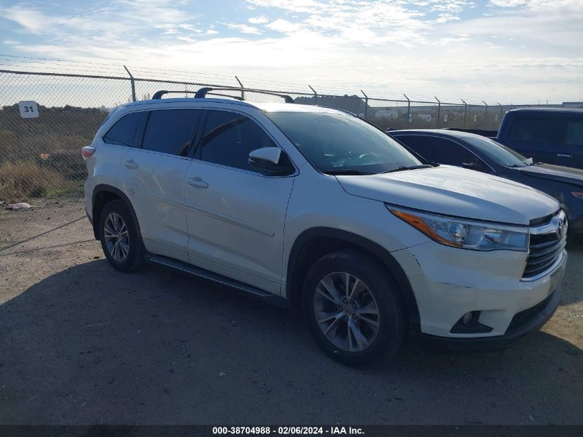 2015 TOYOTA HIGHLANDER XLE V6 - 5TDKKRFH0FS046468