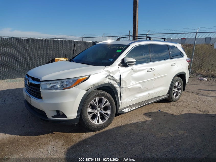 2015 TOYOTA HIGHLANDER XLE V6 - 5TDKKRFH0FS046468