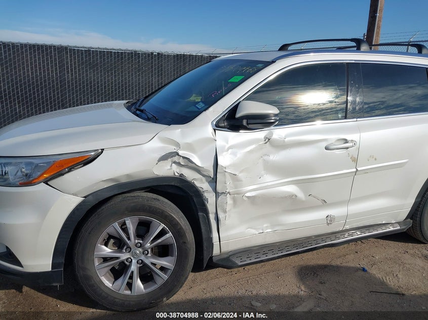 2015 TOYOTA HIGHLANDER XLE V6 - 5TDKKRFH0FS046468