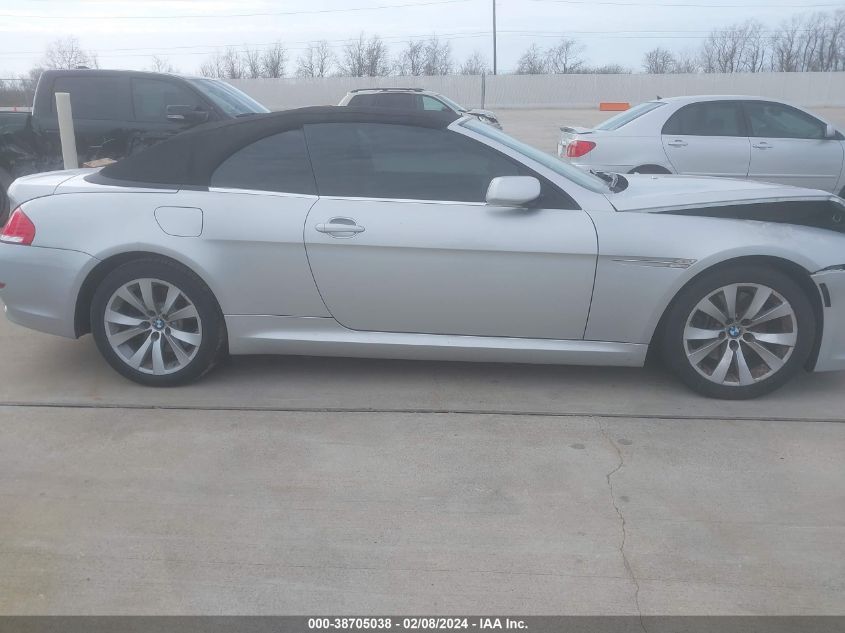 2008 BMW 650 I VIN: WBAEB53518CX58117 Lot: 38705038