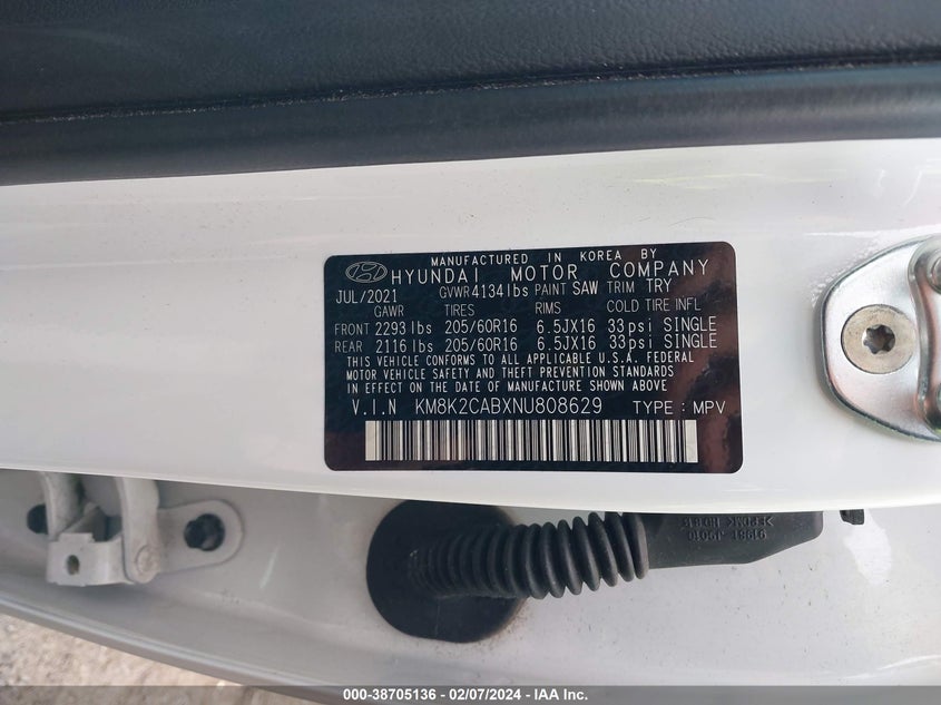 2022 HYUNDAI KONA SE - KM8K2CABXNU808629