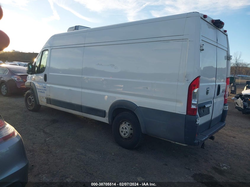 2017 Ram Promaster 3500 Cargo Van High Roof 159 Wb Ext VIN: 3C6URVJG8HE523681 Lot: 38705514
