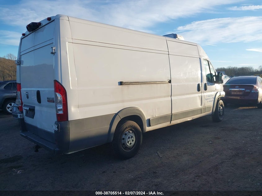 2017 Ram Promaster 3500 Cargo Van High Roof 159 Wb Ext VIN: 3C6URVJG8HE523681 Lot: 38705514