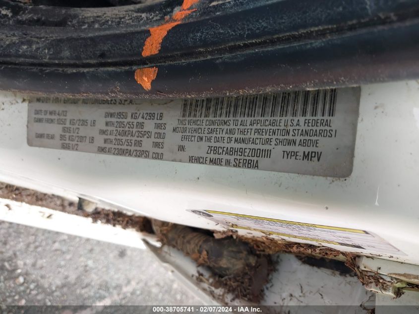 2014 FIAT 500L EASY - ZFBCFABH9EZ001111