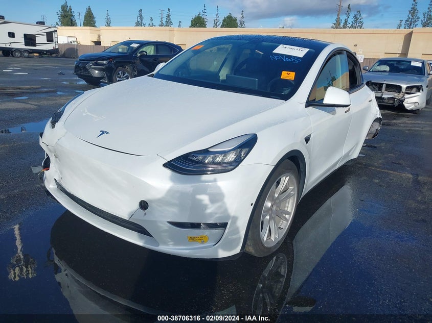 VIN 7SAYGDEE3NF487314 2022 TESLA MODEL Y LONG RANGE DUAL MOTOR ALL-WHEEL DRIVE