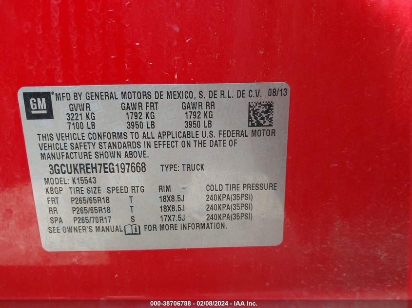 2014 CHEVROLET SILVERADO 1500 1LT - 3GCUKREH7EG197668