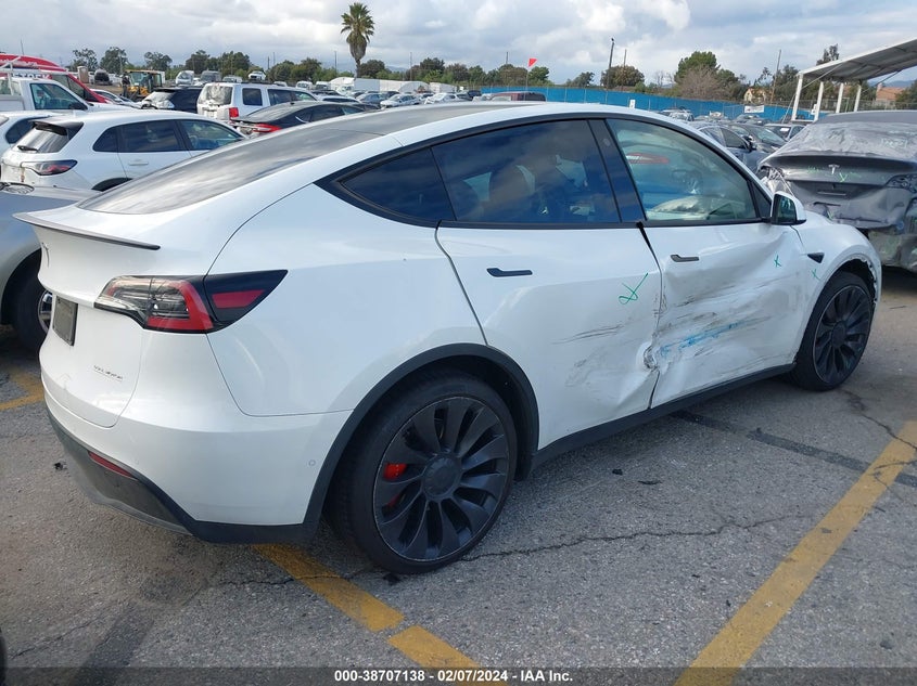 VIN 7SAYGDEF1NF324668 2022 TESLA MODEL Y PERFORMANCE DUAL MOTOR ALL-WHEEL DRIVE