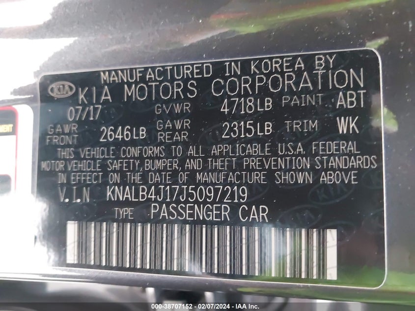 2018 KIA CADENZA PREMIUM KNALB4J17J5097219