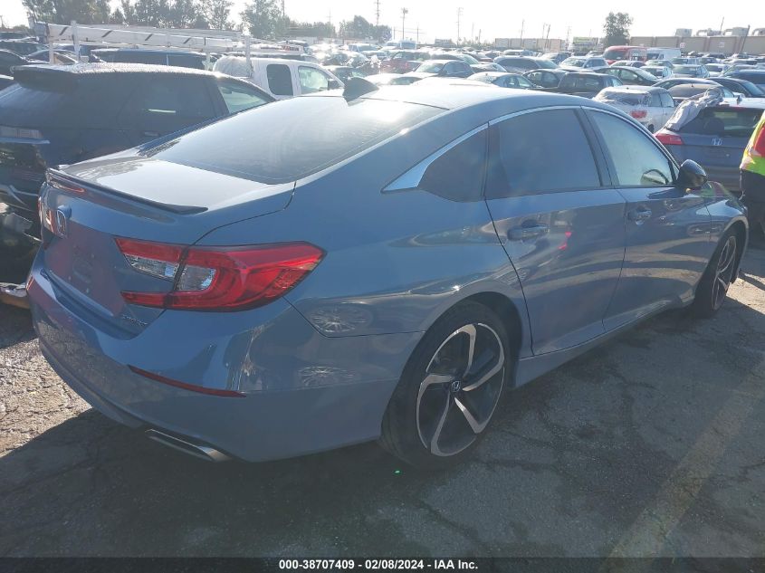 2022 Honda Accord Sport VIN: 1HGCV1F37NA123500 Lot: 38707409