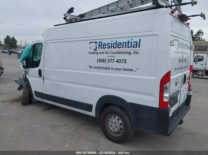 2021 Ram Promaster 2500 High Roof 136 Wb VIN: 3C6LRVCG0ME544043 Lot: 38709094