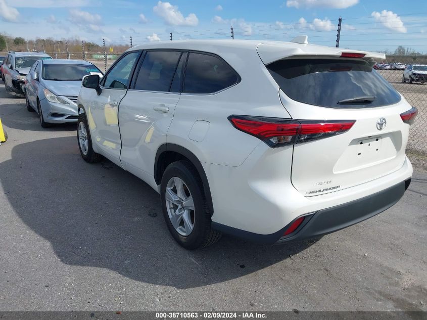 2021 Toyota Highlander L VIN: 5TDCZRAH8MS042785 Lot: 38710563