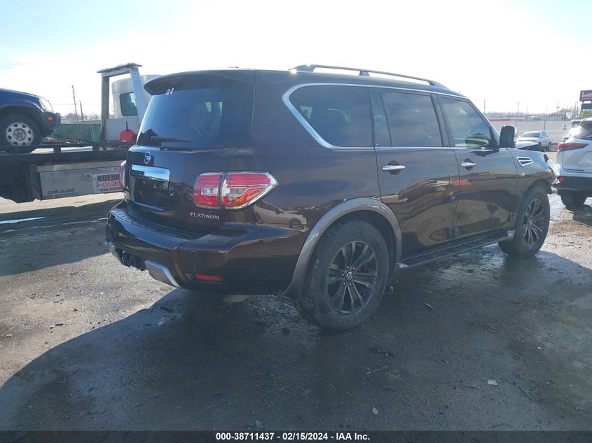 2017 Nissan Armada Platinum VIN: JN8AY2NF9H9301089 Lot: 38711437