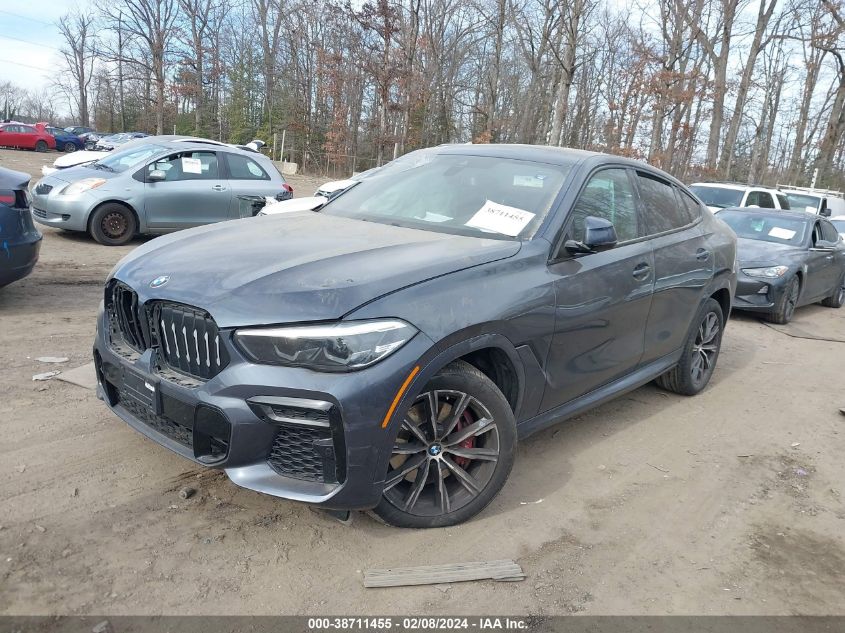 VIN 5UXCY6C00N9K15545 2022 BMW X6, Xdrive40I no.2