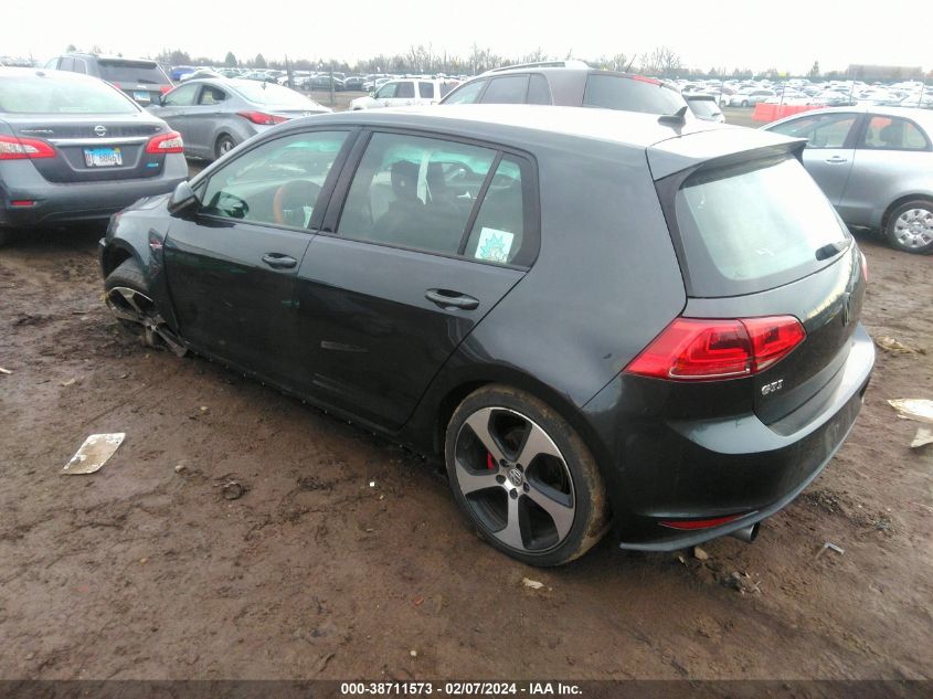 2015 Volkswagen Golf Gti 2.0T Se 4-Door VIN: 3VW5T7AUXFM095662 Lot: 38711573