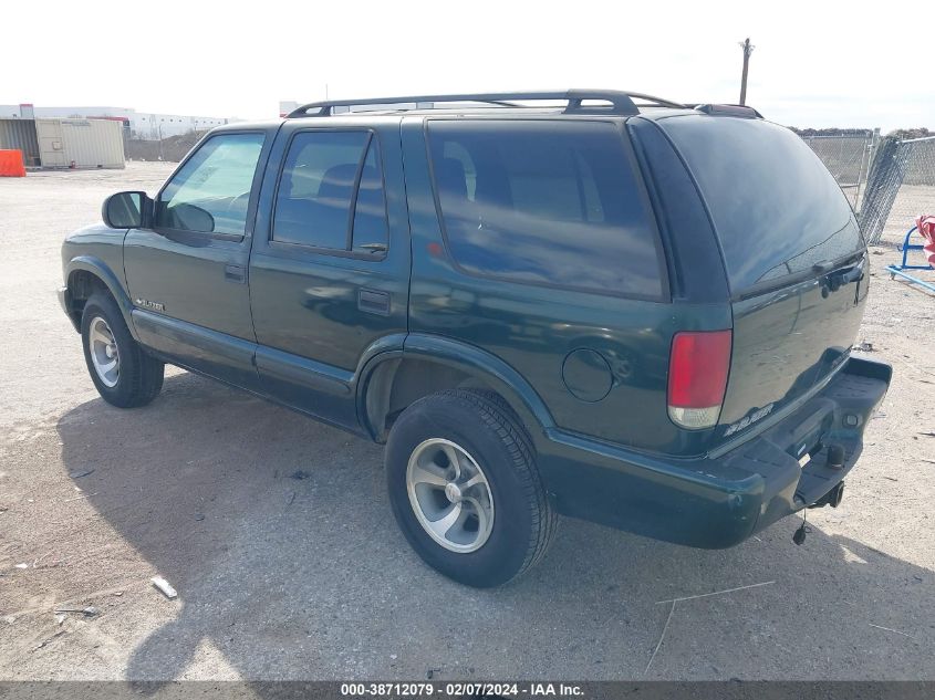 2002 Chevrolet Blazer Ls VIN: 1GNCS13W72K141255 Lot: 38712079